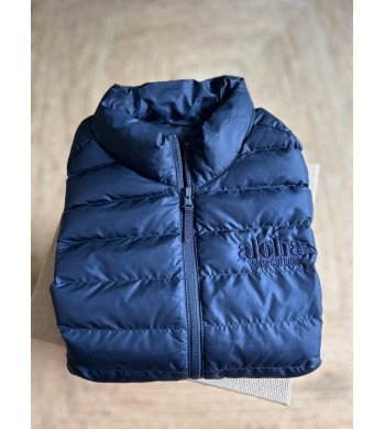 Doudoune sans manches brodée Aloha Way of life bleu marine