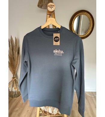 Sweat col rond Gris minéral Aloha Way of life
