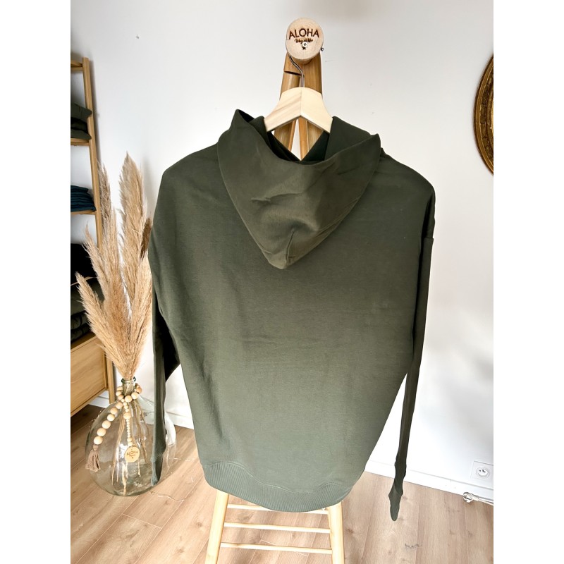 Sweat à capuche coton bio./Hoodie Aloha Way of life From Champagne to the Ocean