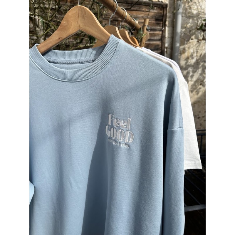 Sweat brodé Feel Good Aloha Way of life