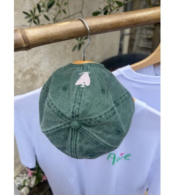 Casquette brodée Vintage Verte, Aloha Way of life ® Mode Lifestyle.