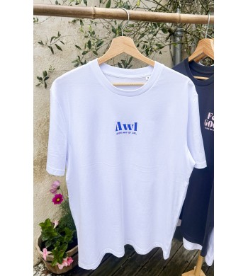 T-shirt AWL Aloha Way of Life coton bio blanc