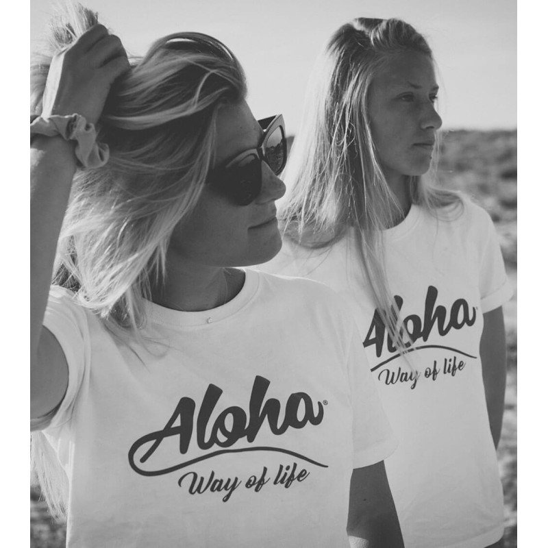 T-Shirt blanc Mademoiselle Aloha - Aloha Way of life®