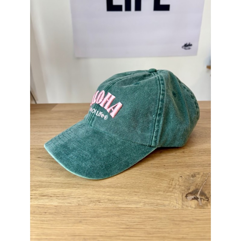 Casquette Vintage Vert & Rose Aloha Way of Life®