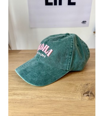 Casquette Vintage Vert & Rose Aloha Way of Life®