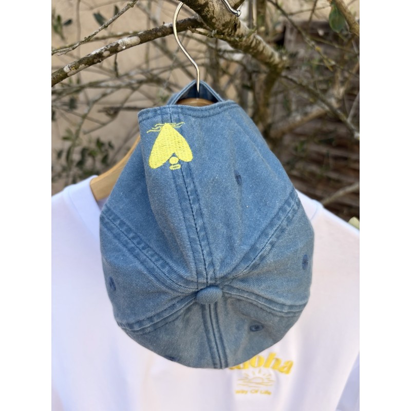 Casquette Vintage Denim light & Jaune Aloha Way of Life®