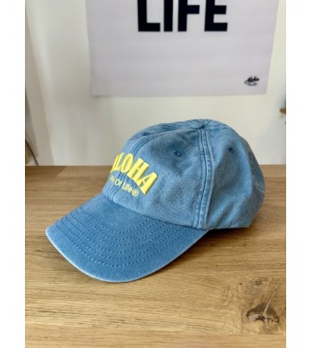 Casquette Vintage Denim light & Jaune Aloha Way of Life®