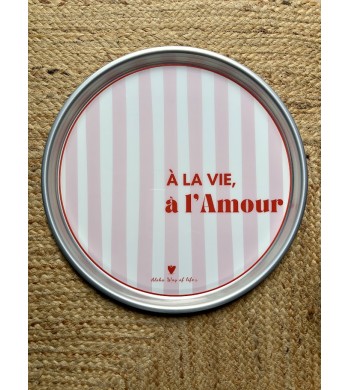 PLATEAU A LA VIE A L AMOUR ALOHA WAY OF LIFE ROSE ROUGE