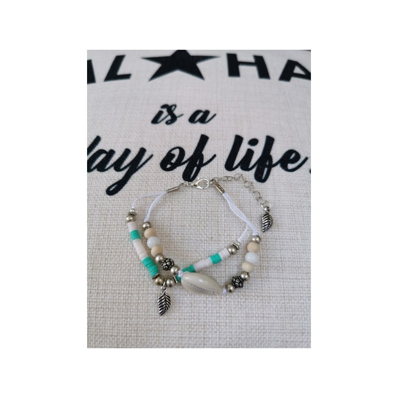 Bracelet style boho Esprit d'Hossegor. Surf lifestyle, Ocean Lovers.