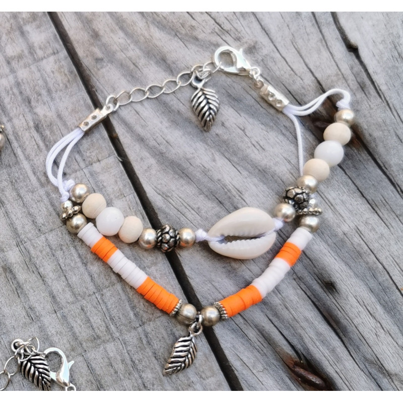 Bracelet style boho Esprit d'Hossegor. Surf lifestyle, Ocean Lovers.
