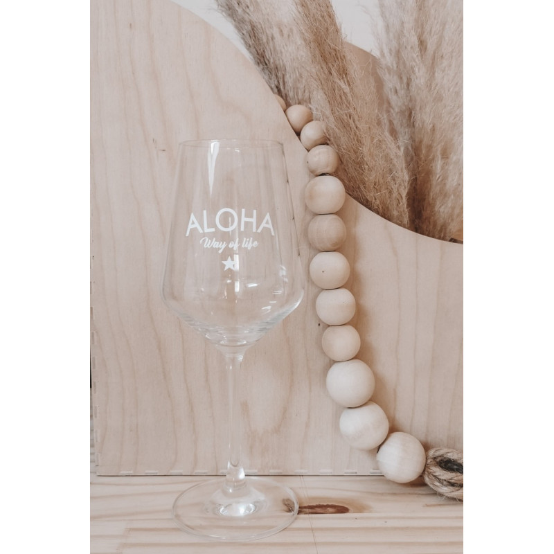 Verres à vin ALOHA STAR. Ambiance Plage et Océan, Apéro. beachlovers