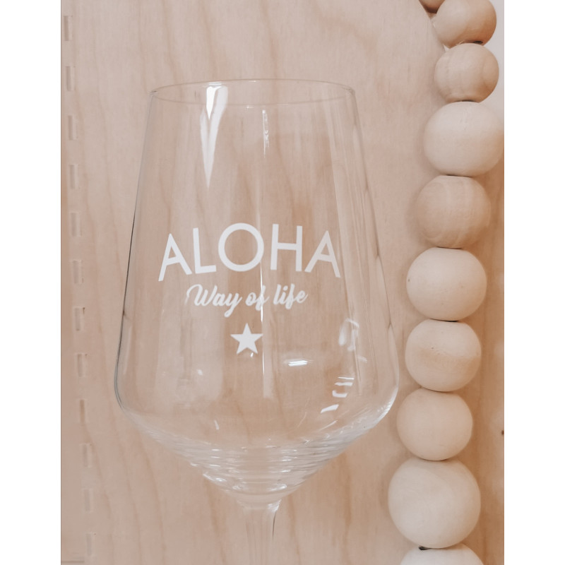 Verres à vin ALOHA STAR. Ambiance Plage et Océan, Apéro. beachlovers