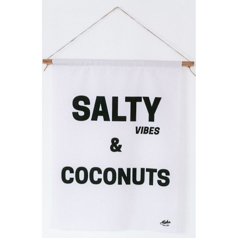 Bannière décorative Salty Vibes&Coconuts, Aloha Way of life, Beach lifestyle