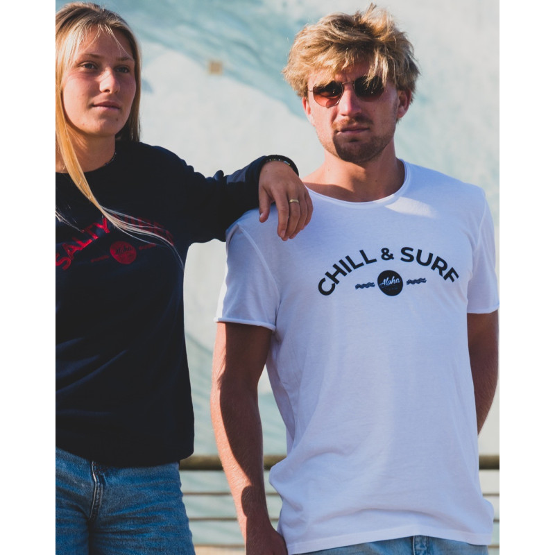T-Shirt blanc Chill & Surf Aloha Way of life ®