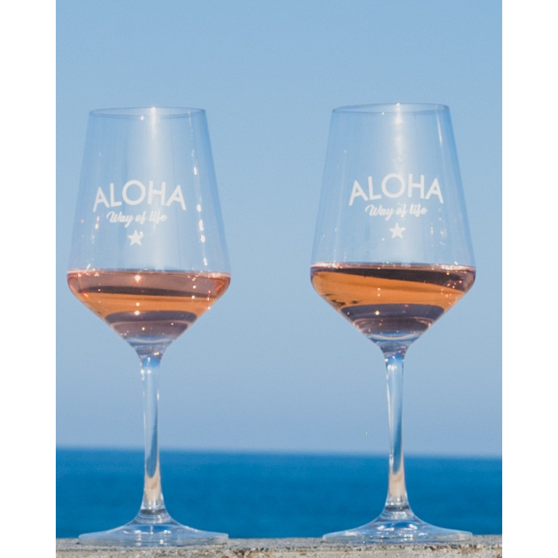 2 Verres à vin - ALOHA ETOILE - Aloha Way of life