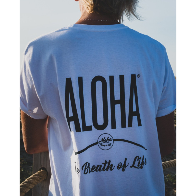 Tee-Shirt mixte Aloha, Breath of life - coton Bio/ Aloha Way of life ®