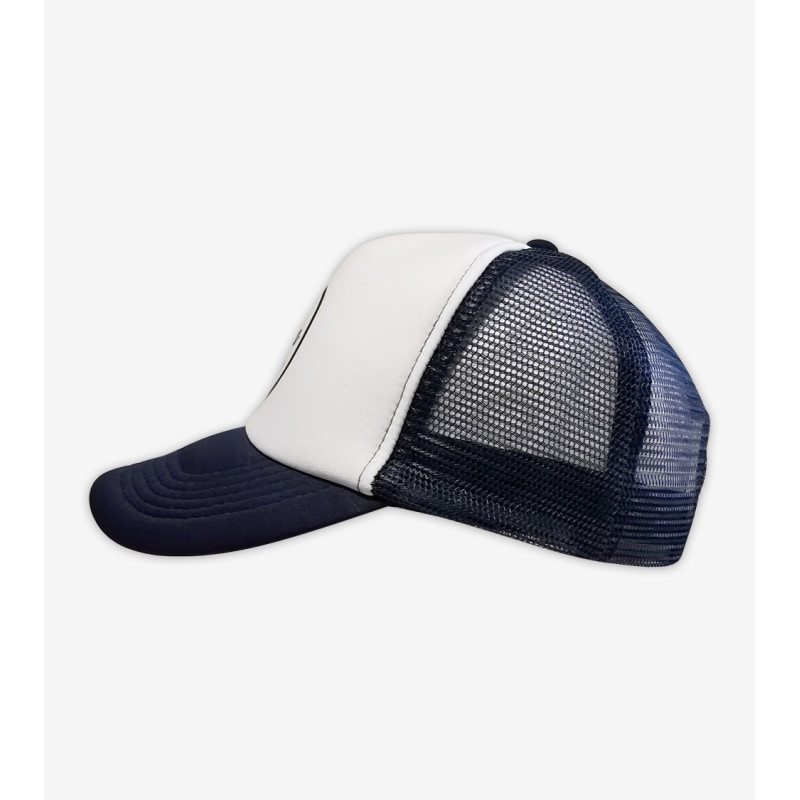Casquette Aloha, bi-colore bleu et blanc.