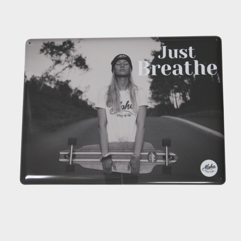 Plaque murale décorative Just Breathe - Aloha Way of life - Beach lifestyle