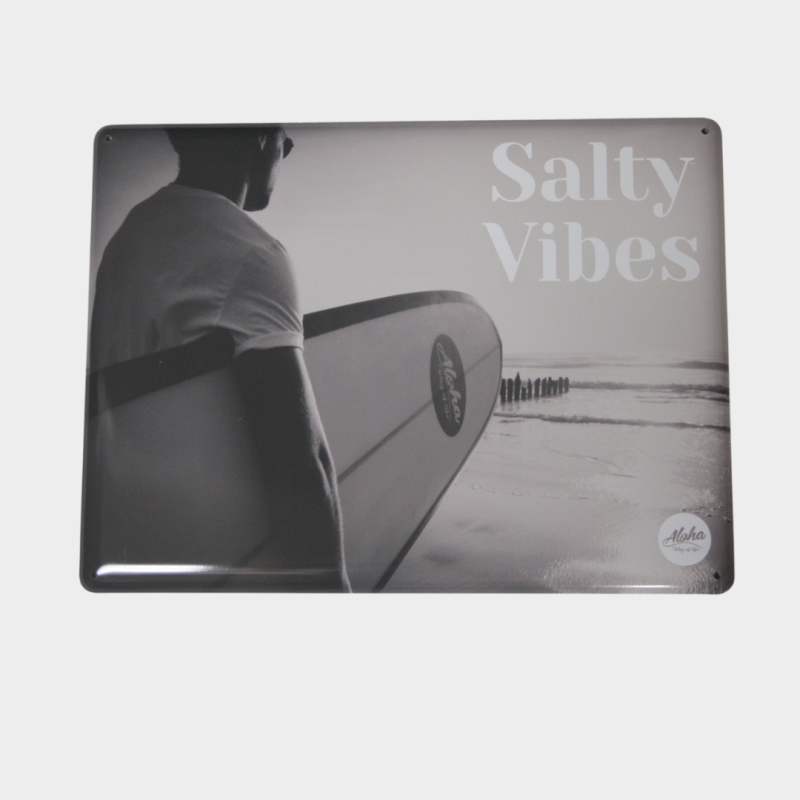 Plaque murale décorative SALTY VIBES - Aloha Way of life - Beach lifestyle