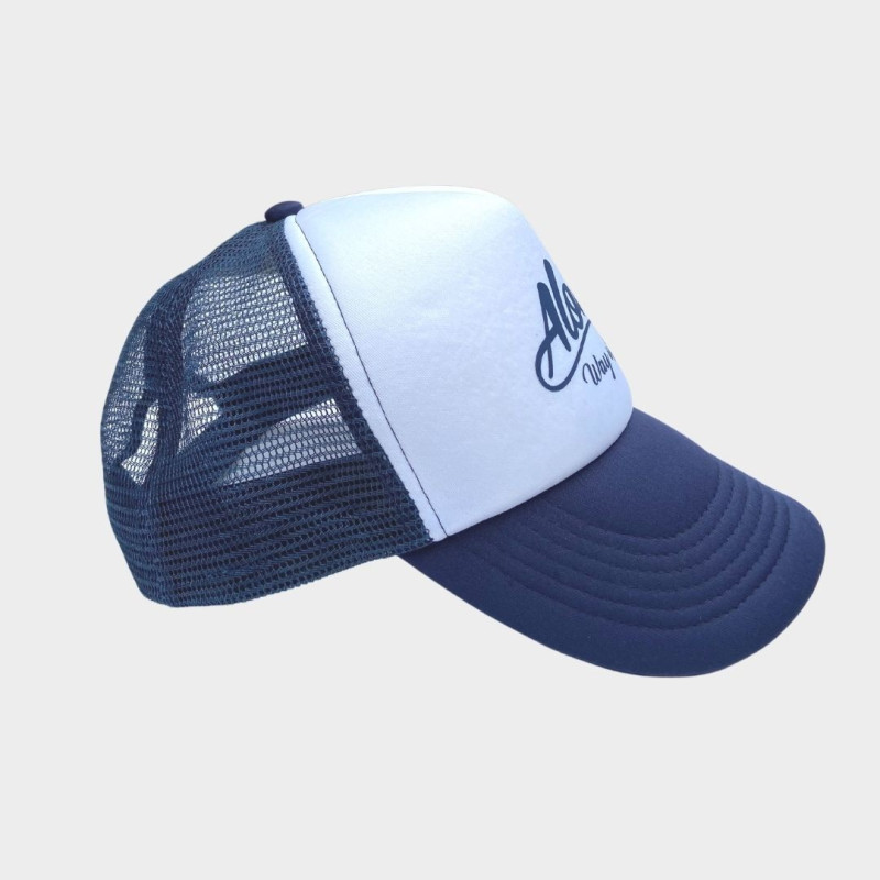 Casquette Trucker-Filet Marine et Blanc Aloha Way of life ® Surf lifestyle.