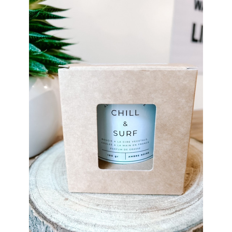 Bougie parfumée CHILL & SURF, fabriquée en France.
