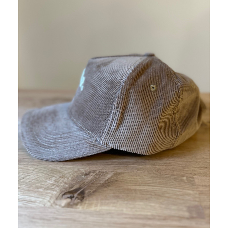 Casquette velours côtelé noisette + broderie Aloha Way of life ® Mode Lifestyle.