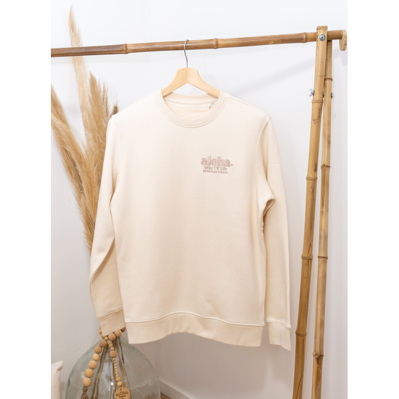 Sweat coton bio. Aloha Way of life From Champagne to the Ocean - Raw natural