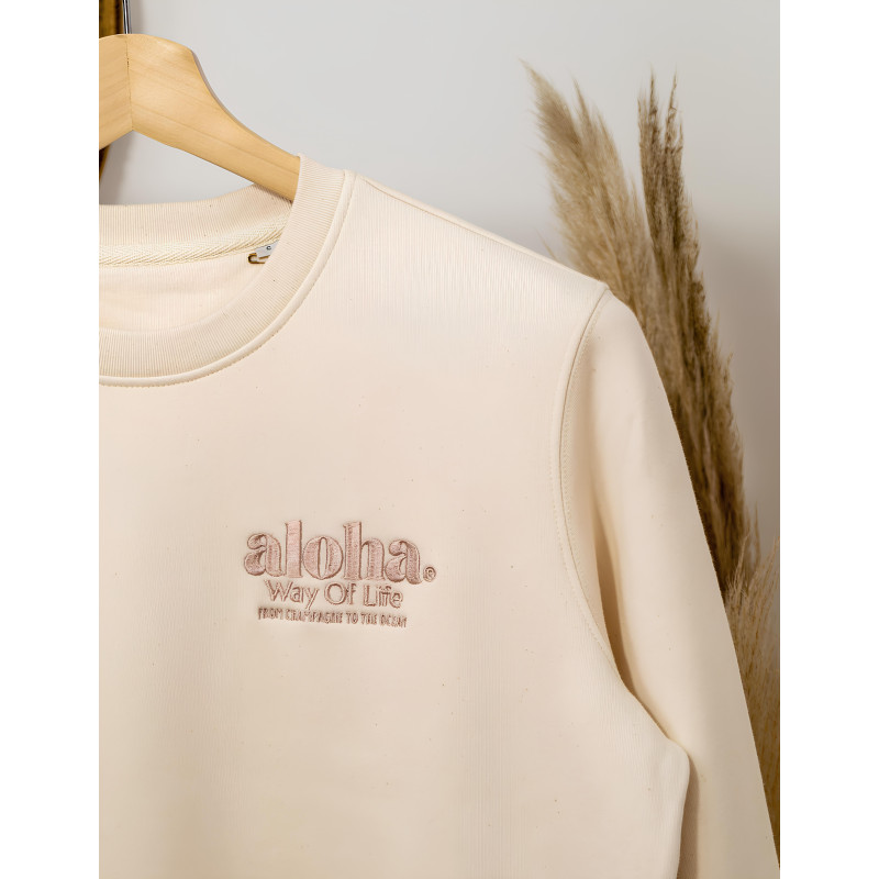 Sweat mixte Aloha Way of life from Champagne to the Ocean - Raw natural