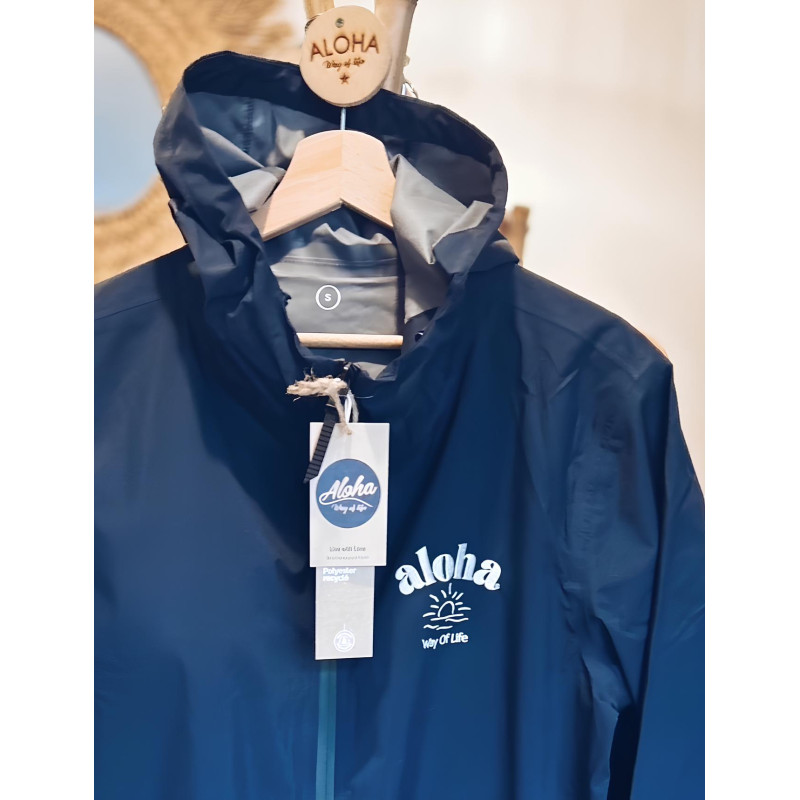 coupe-vent imperméable polyester recyclé Aloha Way of life + broderie