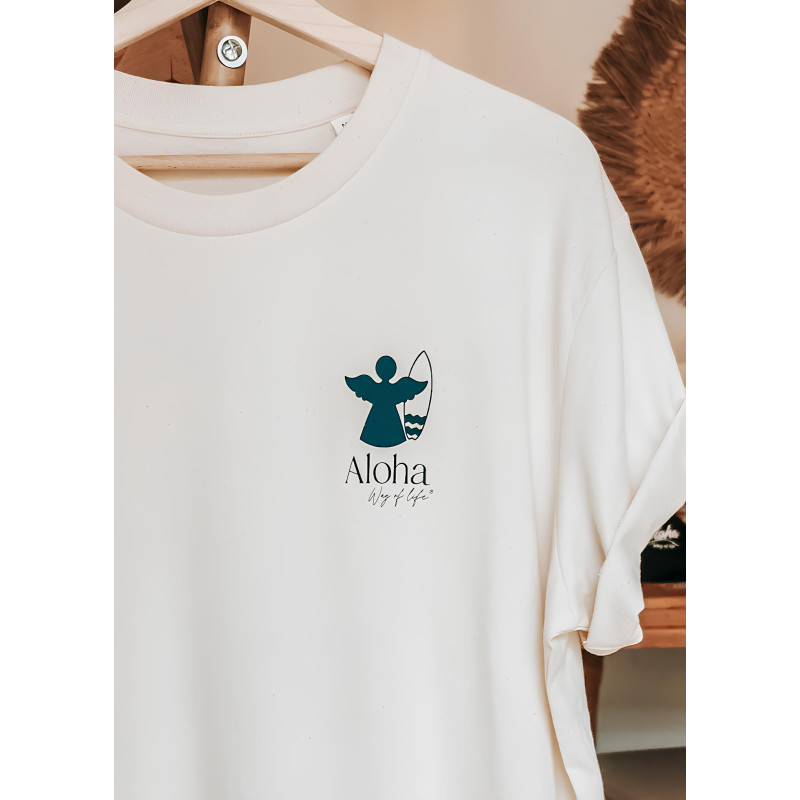 T-Shirt coton bio Aloha Way of life, marque lifestyle française, mode, Surf beach lifestyle chill