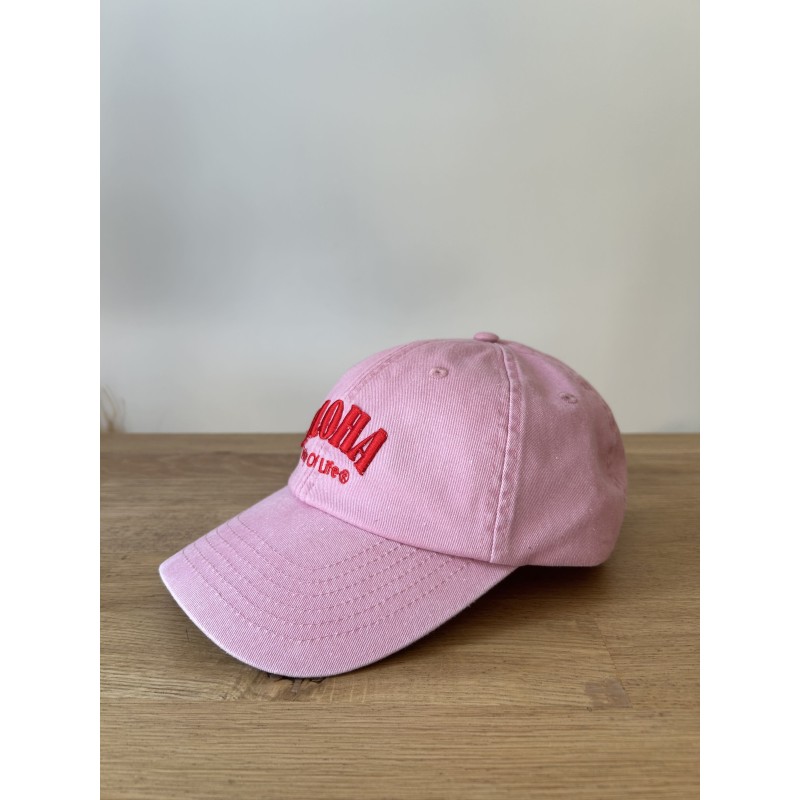 CASQUETTE VINTAGE ROSE BRODEE ALOHA WAY OF LIFE