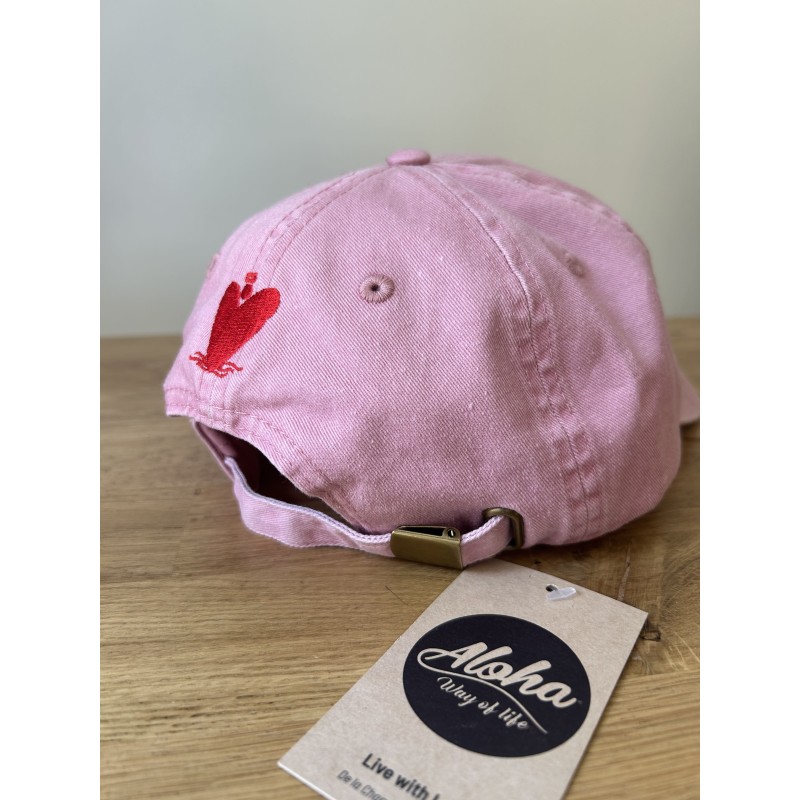Casquette brodée Vintage Rose, Aloha Way of life ® Mode Lifestyle.