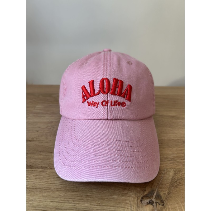 Casquette brodée Vintage Rose, Aloha Way of life ® Mode Lifestyle.