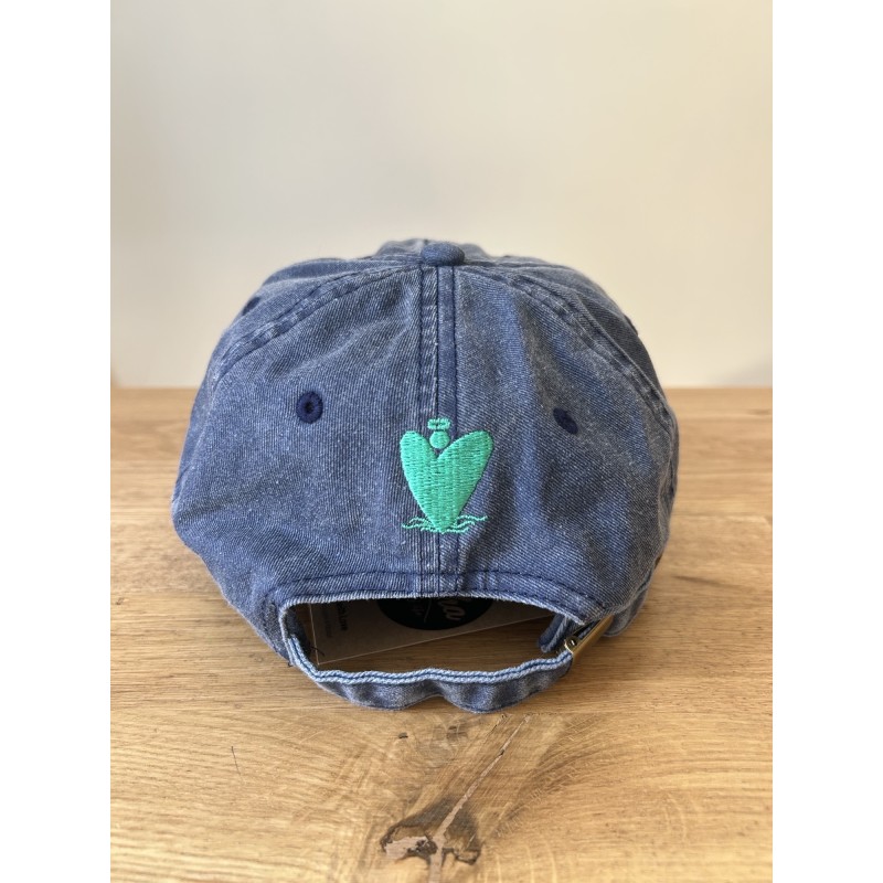 Casquette brodée Vintage Bleu Jean, Aloha Way of life ® Mode Lifestyle.