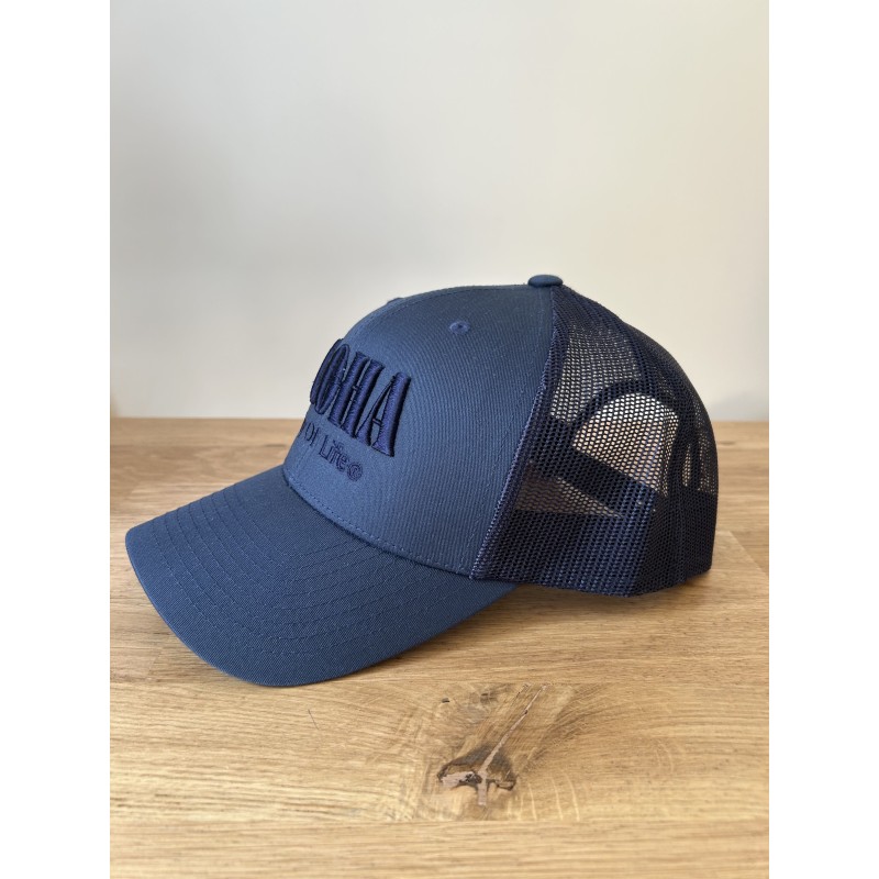 Casquette Trucker brodée Bleu marine, Aloha Way of Life ®