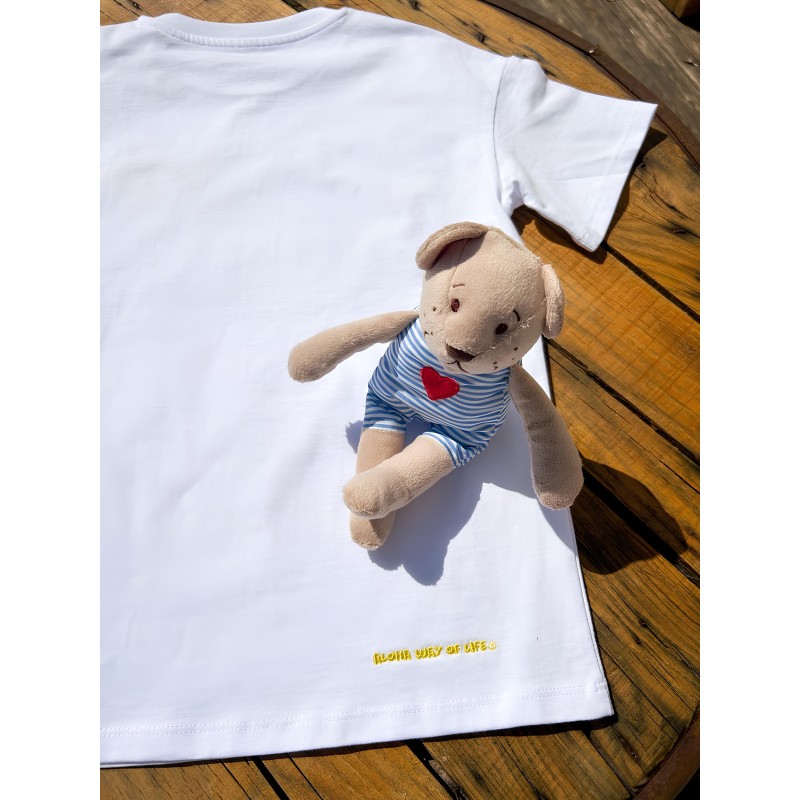 T-Shirt enfant Mon P'Tit Soleil blanc 100% coton Bio, / Aloha Way of life ®