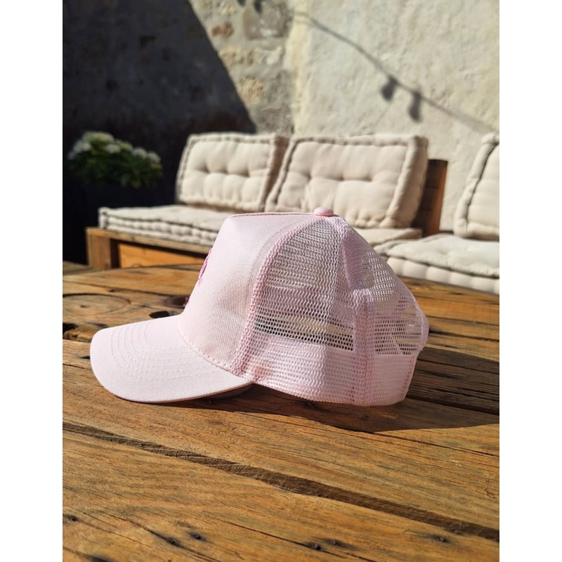 Casquette filet américaine Junior - Rose, Broderie Aloha Way of Life ®