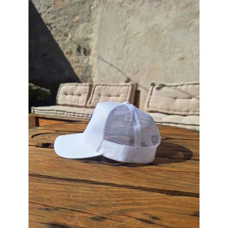 Casquette filet américaine Junior - Blanche, Broderie Aloha Way of Life ®